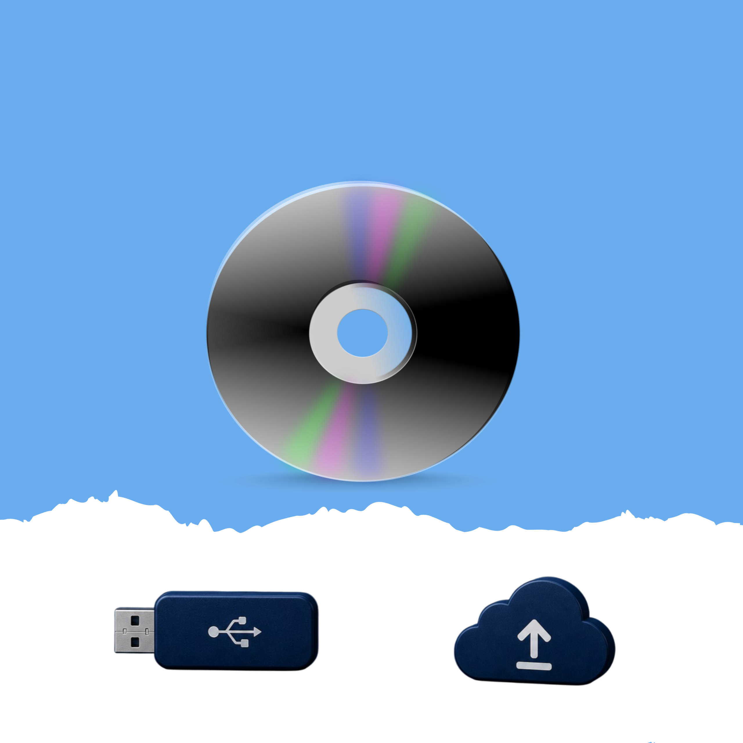 Överför CD/DVD till USB & moln